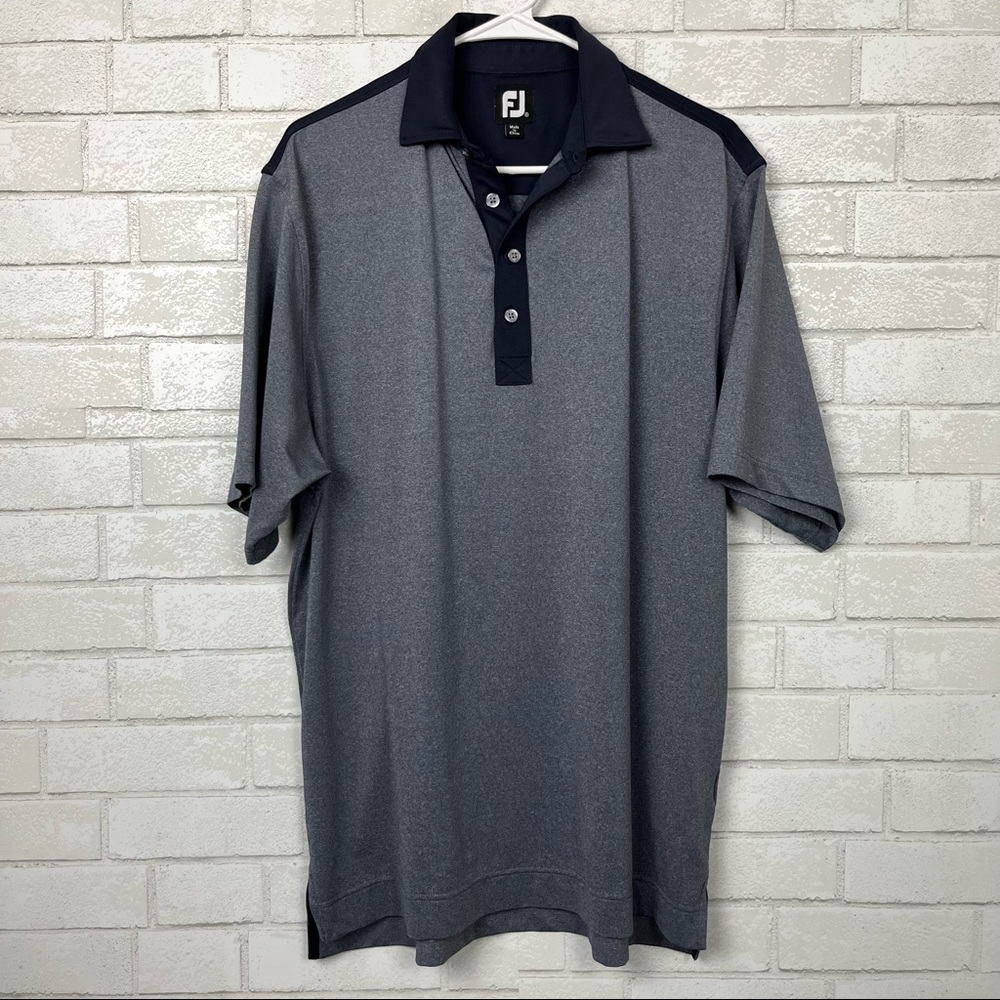 FootJoy Gray and Navy Polo Shirt